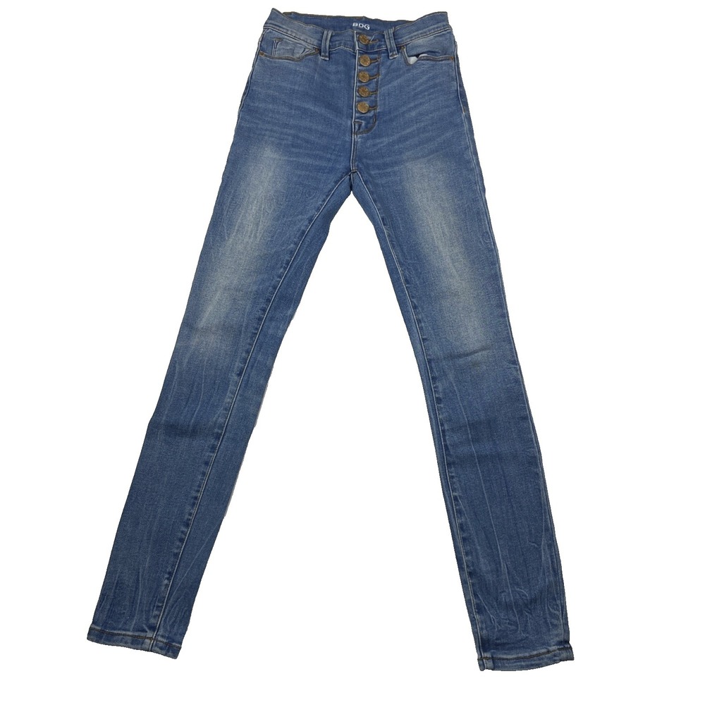 BDG High Rise Twig Ankle Jeans Size 25x29 Blue Stretch Button Fly Denim Pants